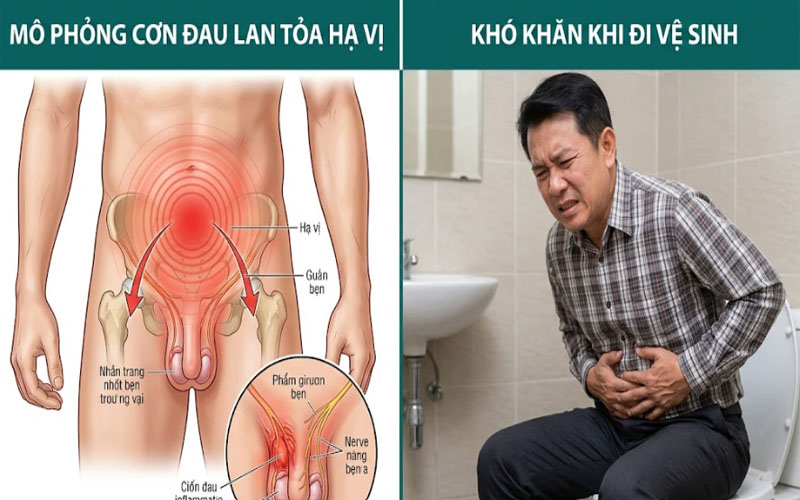 Viêm tuyến tiền liệt tiểu buốt đau bẹn và các cơn đau vùng chậu 