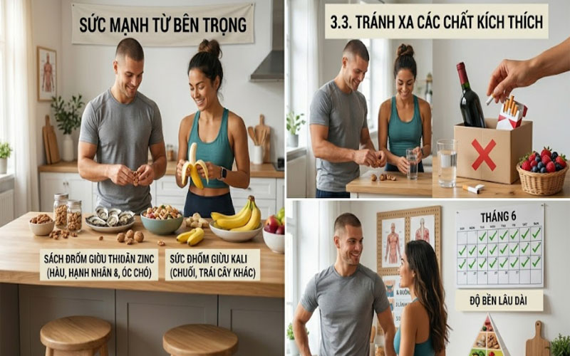 kéo dài thời gian quan hệ tại nhà bằng chế độ ăn uống để đạt hiệu quả 